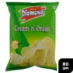 Yellow Diamond Cream and Onion Potato Chips 80 g