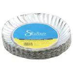 Status Silver Round Disposable Paper Plates 7 inch (50 pcs)
