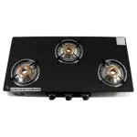 Suryaflame Glaze Designer Glass Top 3 Burner Gas Stove