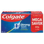 Colgate Strong Teeth Dental Cream Toothpaste Mega Saver 200 g (Pack of 4)