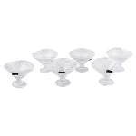 Hi-Luxe Glass Ice Cream Glass Bowl 185 ml (Set of 6)
