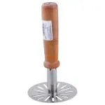 SJE Round Steel Messer with Wooden Handle