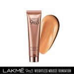 Lakme 9 to 5 Weightless Mousse Foundation, Beige Caramel 29 g