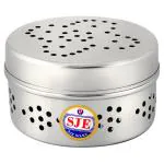 SJE Stainless Steel Round Puri Dabba with Holes 250 ml