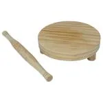 SJE Round Wooden Baby Chakla Belan 3.5 inch
