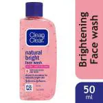 Clean & Clear Natural Bright Face Wash with Rose Water and Honey 50 ml