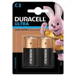 Duracell Ultra Alkaline C2 Size Batteries 1.5 V (Pack of 2)