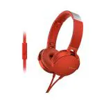 Sony MDR-XB550AP Wired Headphone with Mic & Extra Bass, Red