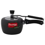 Prestige Apple Duo Black Round Hard Anodized Induction Base Pressure Cooker 2 L with Inner Lid