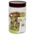 Steelo Solitaire Transparent Plastic Container 1.5 L with Brown Lid