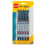 Bic Cello 0.5 mm Flo Blue Gel Pen (Pack of 5)