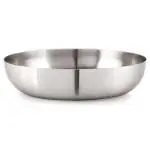 Home One JK Round Stainless Steel Halwa Plate 10x3 cm