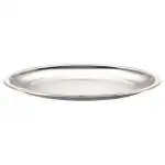 Home One Round Stainless Steel China Plate 19x1.4 cm
