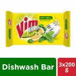 Vim Extra Anti Smell Pudina Dishwash Bar 200 g (Pack of 3)