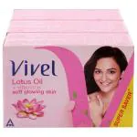 Vivel Lotus Oil + Vitamin E Soap 100 g (Pack of 3)