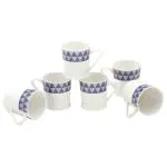 BP Bharat Platina Assorted Ceramic Coffee Mug 180 ml (Set of 6)