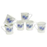BP Bharat Assorted Ceramic Coffee Mug 180 ml (Set of 6) (Design/colour may vary)