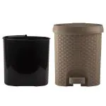 Polyset Java Assorted Plastic Dustbin with Inner Bin 8.2 L (Design/colour may vary)