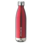 Borosil Bolt Trans Red Stainless Steel Insulated Water Bottle 1 L