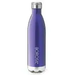 Borosil Bolt Trans Blue Stainless Steel Water Bottle 1 L