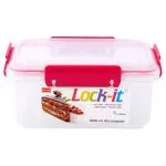 Polyset Lock-It Red Rectangular Plastic Container 1 L