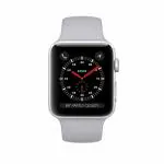 Apple Watch Series 3 GPS + Cellular - 42 mm Silver Aluminum Case with Fog Sport Band