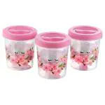 Nayasa Store In Deluxe 22 Pink Plastic Container 325 ml (Set of 3)