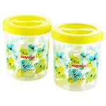 Nayasa Store In Deluxe 24 Yellow Plastic Container 950 ml (Set of 2)