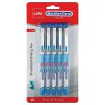 Bic Cello 0.7 mm Butterflow Blue Ballpoint Pen (Pack of 5)