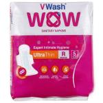 VWash Wow Ultra Thin Sanitary Napkin with Wings (Regular) 5 pads