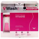 VWash Plus Expert pH 3.5 Intimate Hygiene Wash Travel Pack (Liquid Wash 20 ml + 5 wipes)