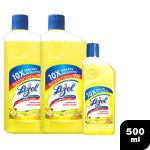 Lizol Citrus Disinfectant Surface Cleaner 975 ml (Buy 2x975 ml Get 1x500 ml Free)