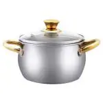 Bergner Acier Belly Shape Stainless Steel Casserole with Lid 2.5 L