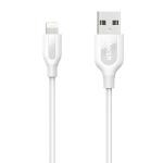 Anker A8121H21 USB to Lightning PowerLine+ MFI Certified Double Braided Nylon Fast Charging Cable, White