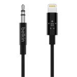 Belkin AV10172BT06-BLK 1.82 m MFI-Certified 3.5 mm Audio Cable With Lightning Connector, Black