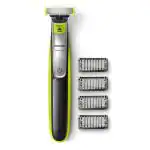 Philips QP2532/20 OneBlade Hybrid Trimmer and Shaver with 4 Trimming Combs (Lime Green) 