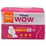 V Wash Wow Ultra Thin Sanitary Napkin with Wings (XL) 30 pads