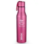 Home One Stainless Steel Pink Water Bottle 500 ml