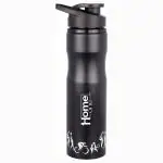 Home One Matt Black Stainless Steel Water Bottle 1 L