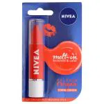 Nivea Melt-in Coloron Crayon Lip Balm, Coral Crush 3 g