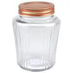 Roxx Shazam Transparent Round Glass Jar 500 ml