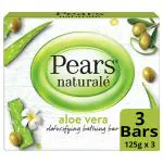 Pears Naturale Aloe Vera Bathing Bar 125 g (Pack of 3)