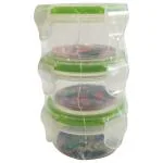 Pratap Biosafe Transparent Plastic Container 100 ml (Set of 3) (No.1018)