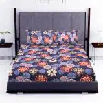 Happy Living Assorted Cotton Printed Micropeach Double Bedsheet with 2 Pillow Covers 220x250 cm