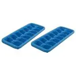 All Time Cool Blue Rectangle Plastic Ice Cube Tray (Set of 2)
