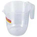 Ratan Transparent Round Plastic Measuring Mug 1 L