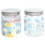 Steelo Selo Transparent Round Plastic Container 1.8 L (Set of 2)