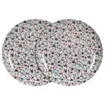 Iveo Popular Hazel Round Melamine Half Dinner Plate 20 cm (Set of 2)
