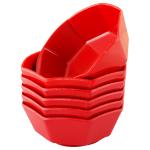Iveo Octa Solid Red Melamine Chatni Bowl (Set of 6)