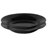 Iveo Solid Black Round Melamine Pasta Plate 23.5 cm (Set of 2)